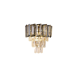 Aplique de Pared Metal y Cristal Elegante