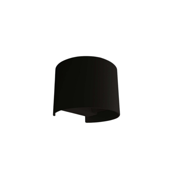 Aplique de Pared Negro 6W Luz Cálida