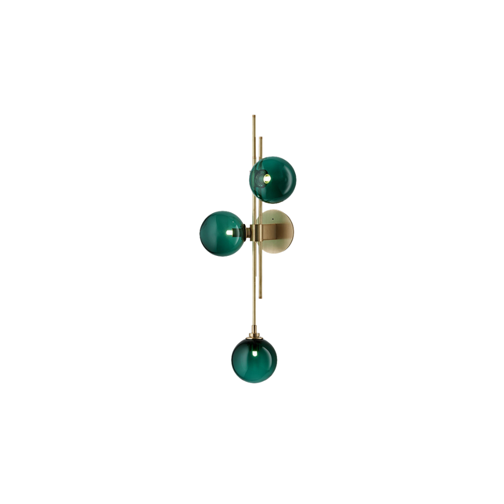 Aplique de pared moderno verde elegante