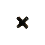 Conector Forma X Negro para Riel