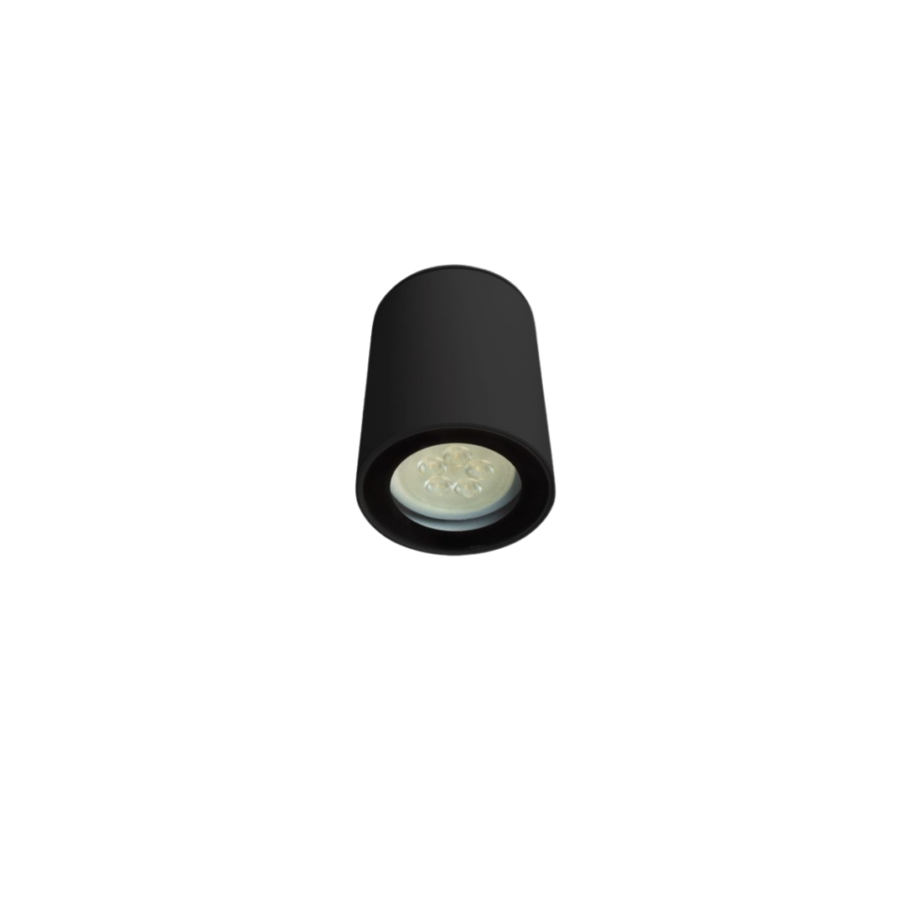 Downlight Cilíndrico Sobrepone Negro