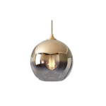 Lámpara Colgante Dorada Metal Vidrio