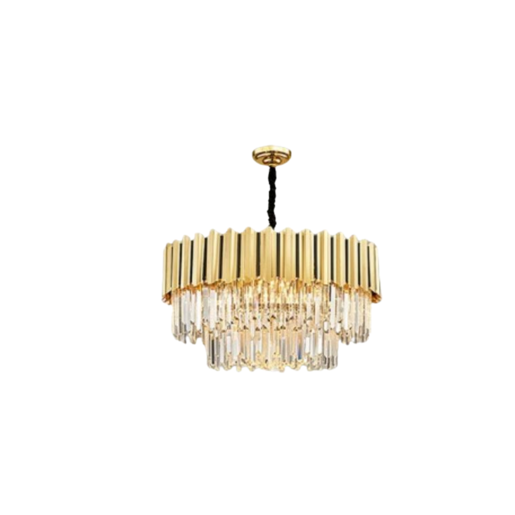 Lámpara Colgante Dorado Platino Elegante