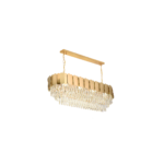 Lámpara Colgante Elegante Cristal Dorado