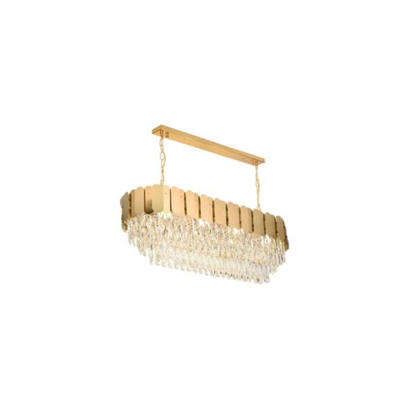Lámpara Colgante Elegante Cristal Dorado