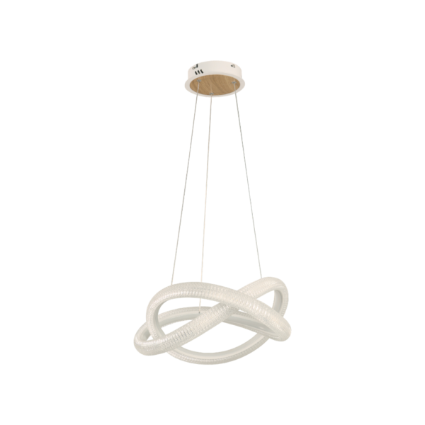Lámpara Colgante LED Blanco Madera