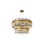 Lámpara Colgante LED Dorada Moderna