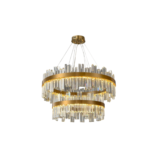Lámpara Colgante LED Dorada Moderna