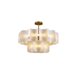 Lámpara Colgante LED Metal Acrílico Blanco