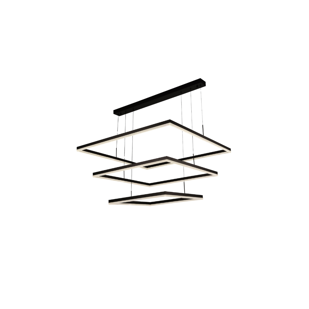 Lámpara Colgante LED Tricolor Negra