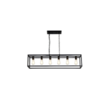 Lámpara Colgante Negra 6 Luces