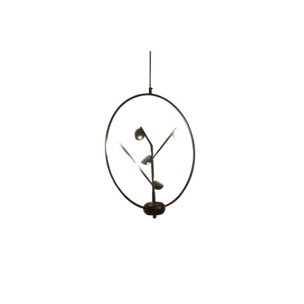 Lámpara Colgante Negra Metal LED