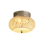 Lámpara LED de techo metal cristal