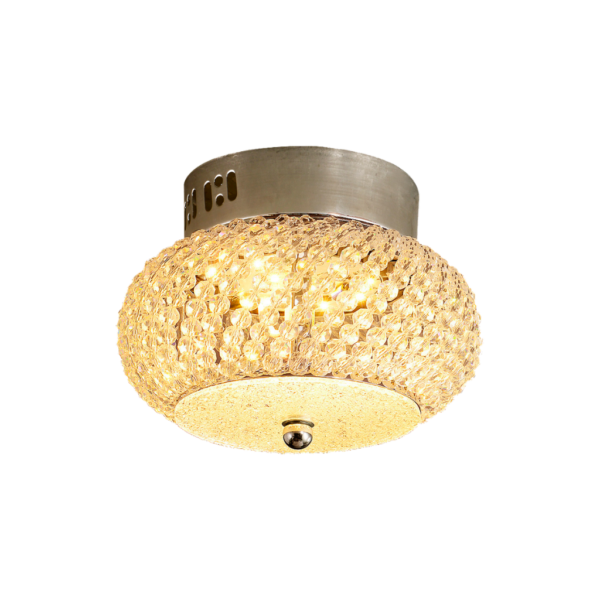 Lámpara LED de techo metal cristal