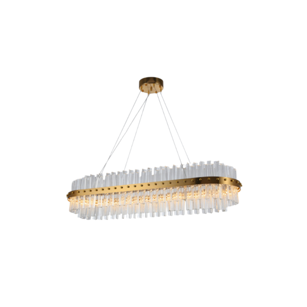 Lámpara Led Rectangular Dorada Elegante