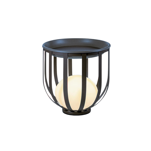 Lámpara Solar LED de Piso Negra