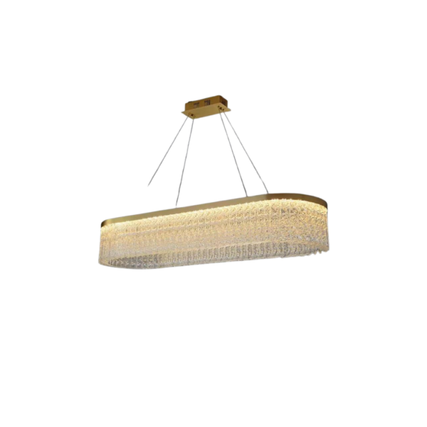 Lámpara colgante dorada LED elegante