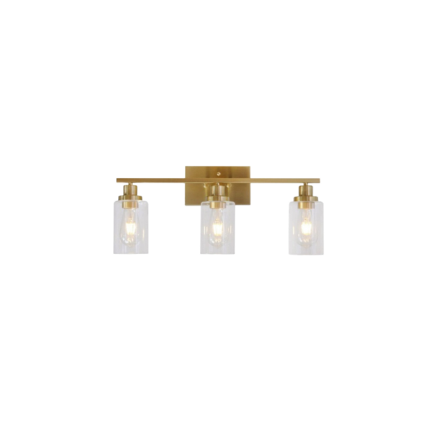 Lámpara de Pared Triple Bronce Elegante