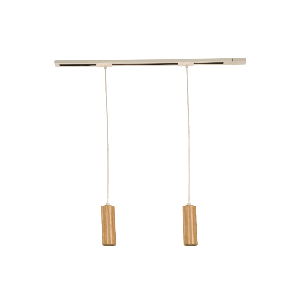 Lámpara de Riel Madera Socket GU10