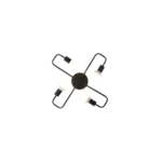 Lámpara de Techo Industrial Negra LED