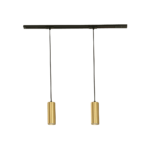 Lámpara de riel bronce 2 luces
