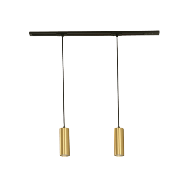 Lámpara de riel bronce 2 luces