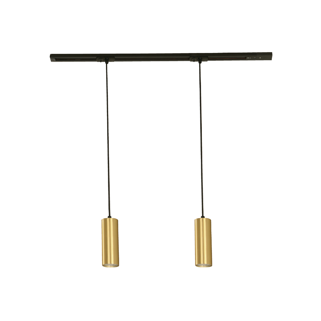 Lámpara de riel bronce 2 luces