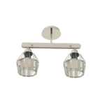 Lámpara de techo cromada 2 luces