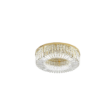 Lámpara de techo dorada con cristal elegante