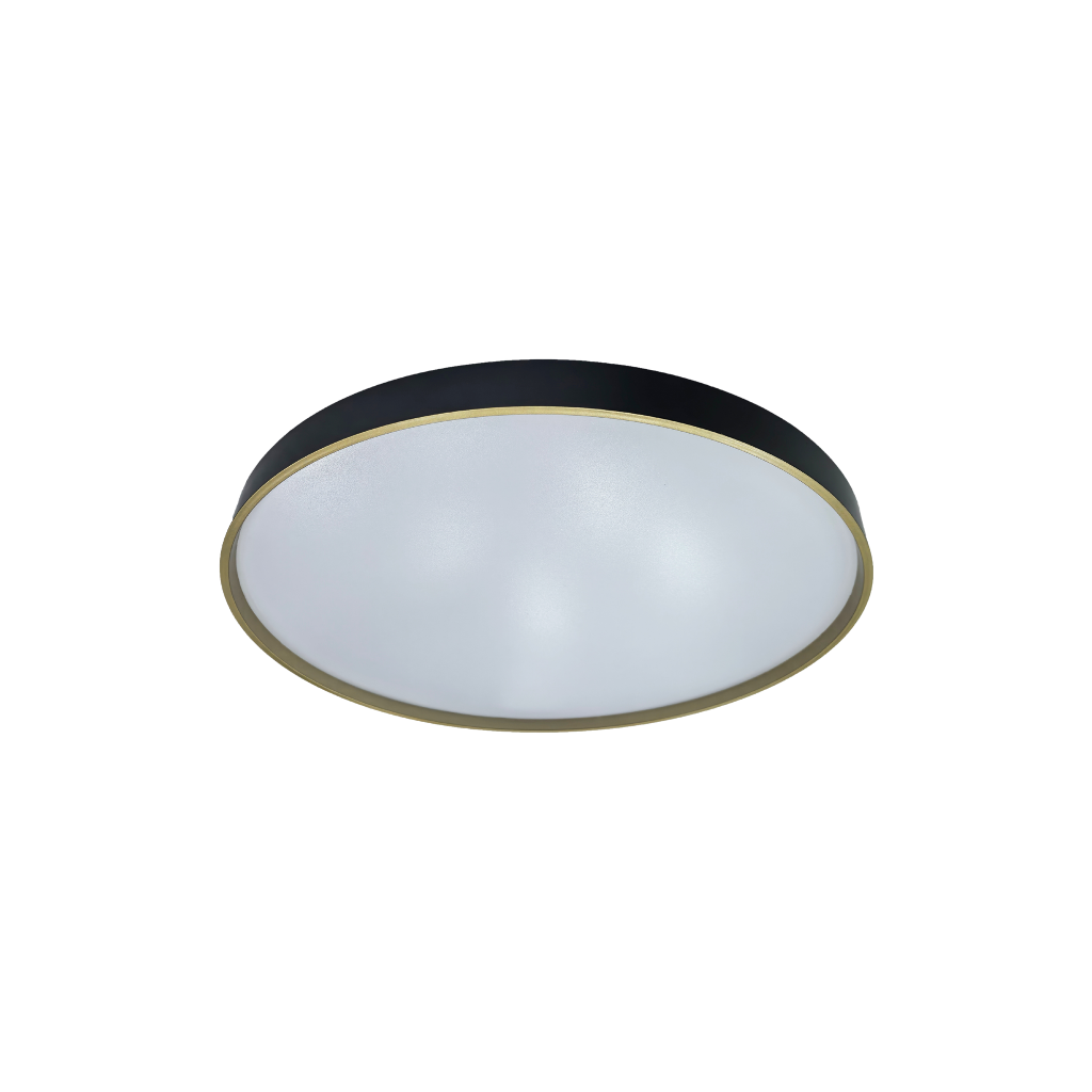 Lámpara techo LED tricolor madera negra