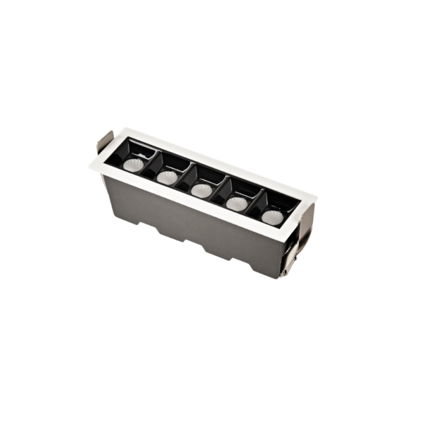 Luminaria empotrar negra blanca 10W