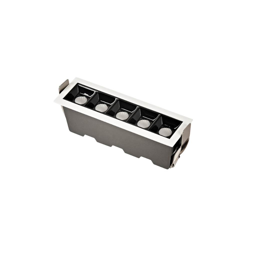 Luminaria empotrar negra blanca 10W