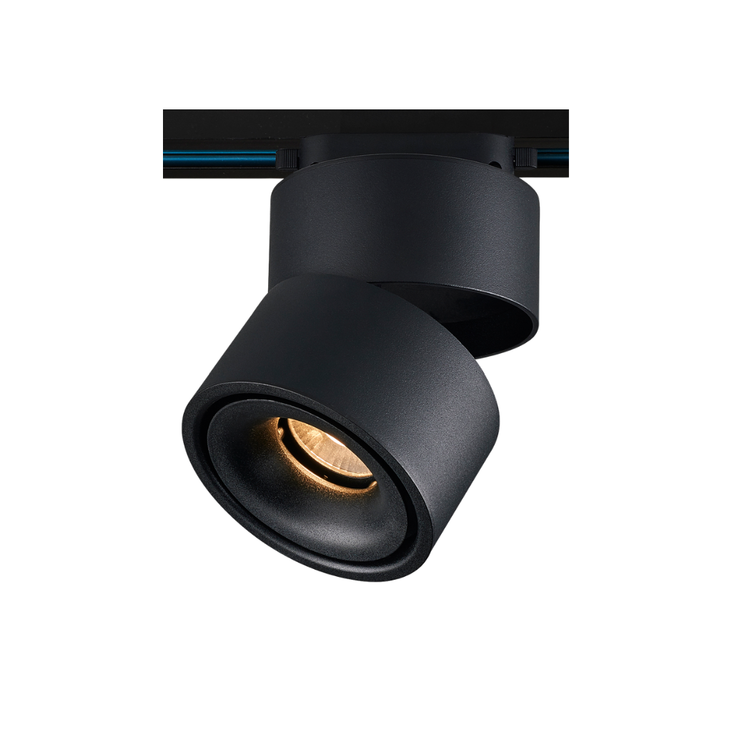 Track Light LED 12W Negro Cilindro