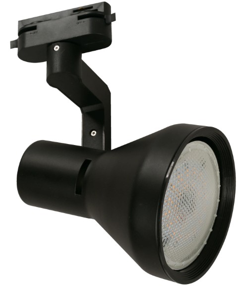 Lámpara de riel negra 9W moderna