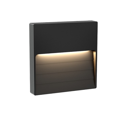 Aplique pared LED 5W negro 3000K