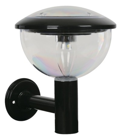 Aplique Solar LED Negro Eficiencia 6500K