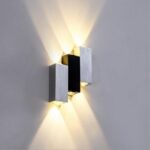 Lámpara de Pared Negro y Cromo 6W