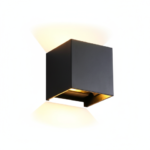 Aplique LED negro impermeable 12W