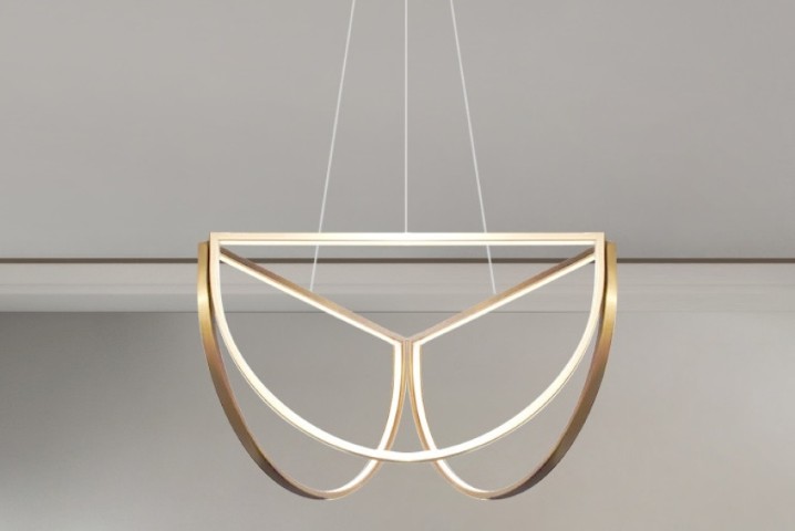 Lámpara Colgante Dorato LED Elegante