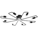 Lámpara Techo Industrial Negra 8 LED