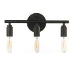 Aplique de Pared Negro E27 Triple