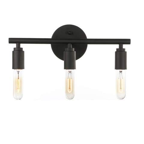 Aplique de Pared Negro E27 Triple