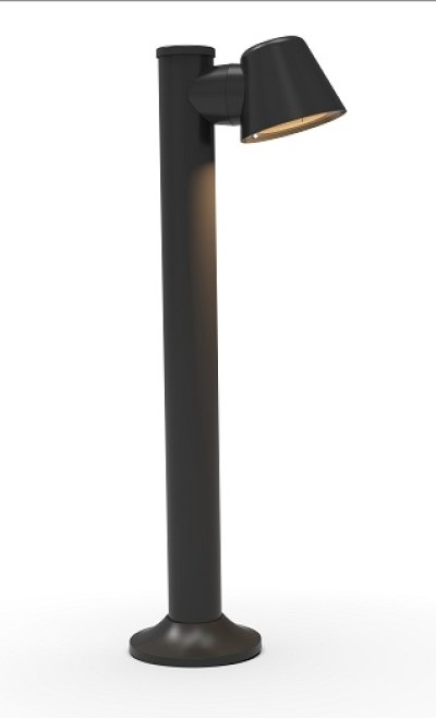 Luz de Poste Jardín Gu10 7W Negra