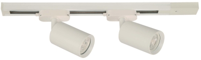 Lámpara de techo riel blanco 2 luces