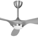 Ventilador LED techo níquel satin elegante