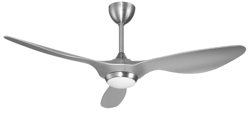 Ventilador LED techo níquel satin elegante