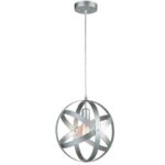 Lámpara Colgante Metal Gris Plata