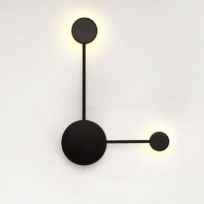 Aplique de Pared LED Negro Dorado