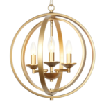 Lámpara Colgante Dorada Metal Chandelier