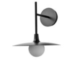 Aplique de pared negro elegante moderno